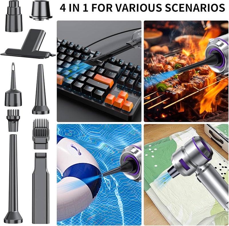 WINWEND Car Vacuum Cleaner High Power - 22000PA Portable Car Vacuums 4 in 1 Compressed Air Duster & Blower Hand Held Vacuum Cordless with Brushless Motor for Cars Home Office Camping Ideal Gifts for Men women - Image 5